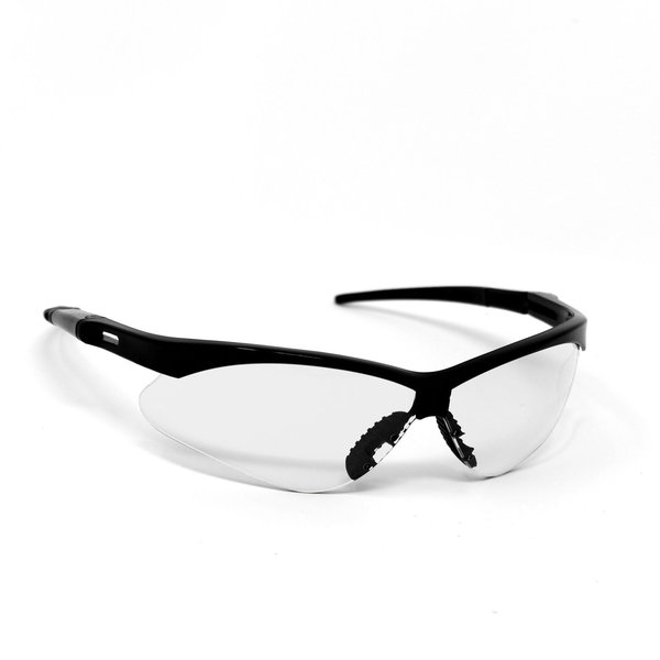 Optic Max Clear Safety Glasses, Wraparound, Polycarbonate Lens, Anti-Fog 110CAF